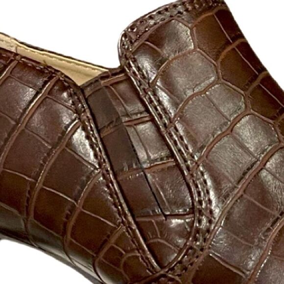 Rialto Faux Crocodile Closed Toe Heels - Picture 10 of 11